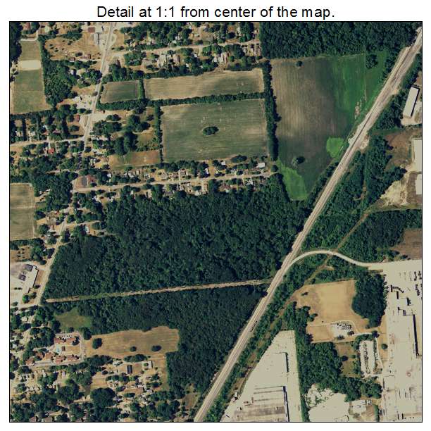 Niles, Michigan aerial imagery detail