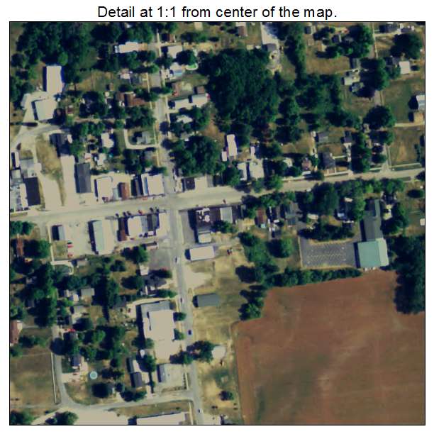 North Adams, Michigan aerial imagery detail