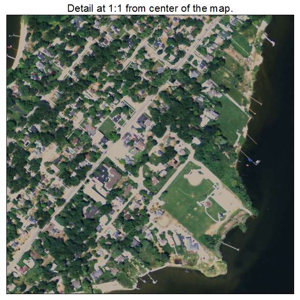North Muskegon, Michigan aerial imagery detail