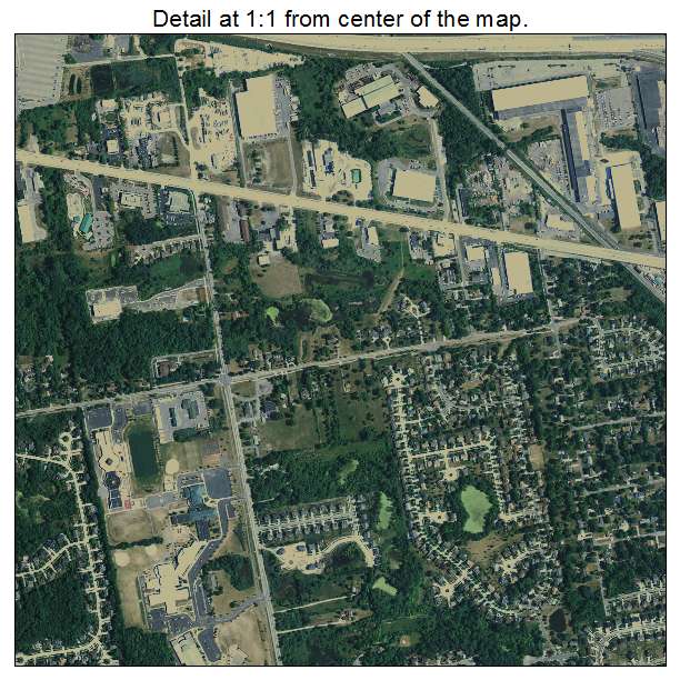 Novi, Michigan aerial imagery detail