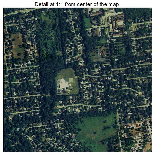 Okemos, Michigan aerial imagery detail