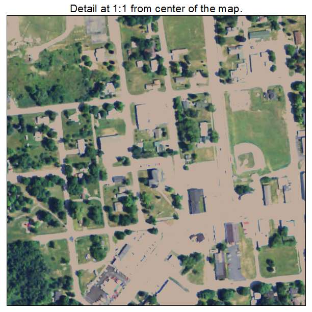 Onaway, Michigan aerial imagery detail