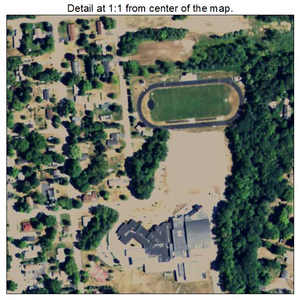 Onekama, Michigan aerial imagery detail