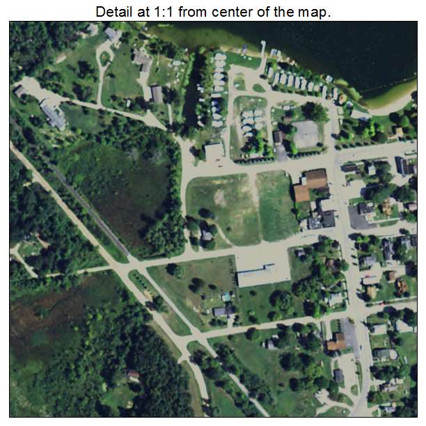 Otter Lake, Michigan aerial imagery detail
