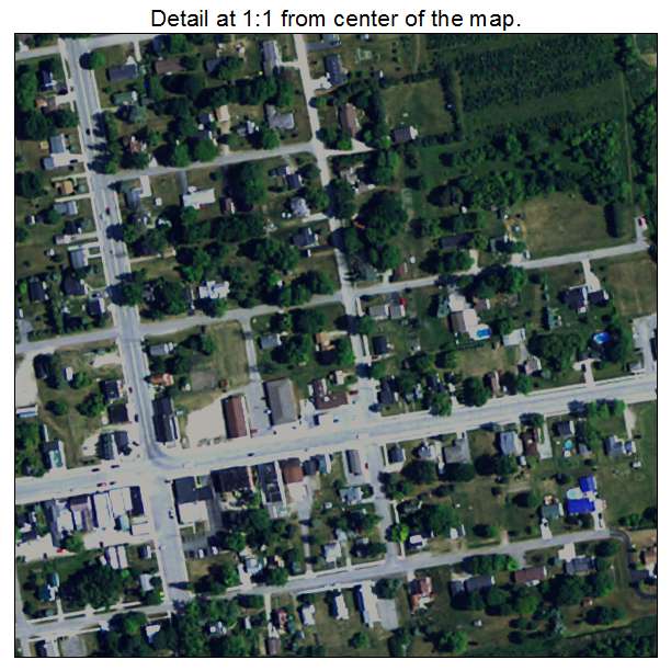 Peck, Michigan aerial imagery detail