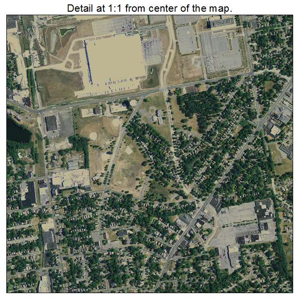 Pontiac, Michigan aerial imagery detail