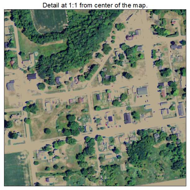 Prescott, Michigan aerial imagery detail