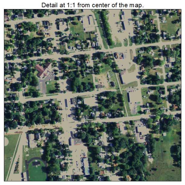 Reed City, Michigan aerial imagery detail