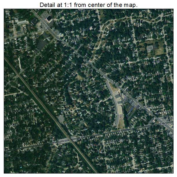 Royal Oak, Michigan aerial imagery detail