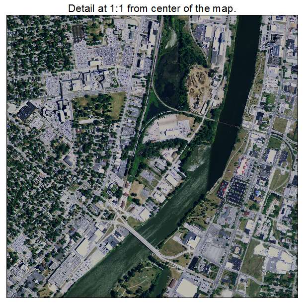 Saginaw, Michigan aerial imagery detail