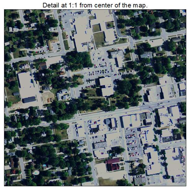 Sandusky, Michigan aerial imagery detail