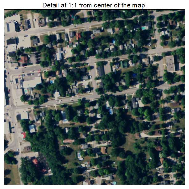Saranac, Michigan aerial imagery detail