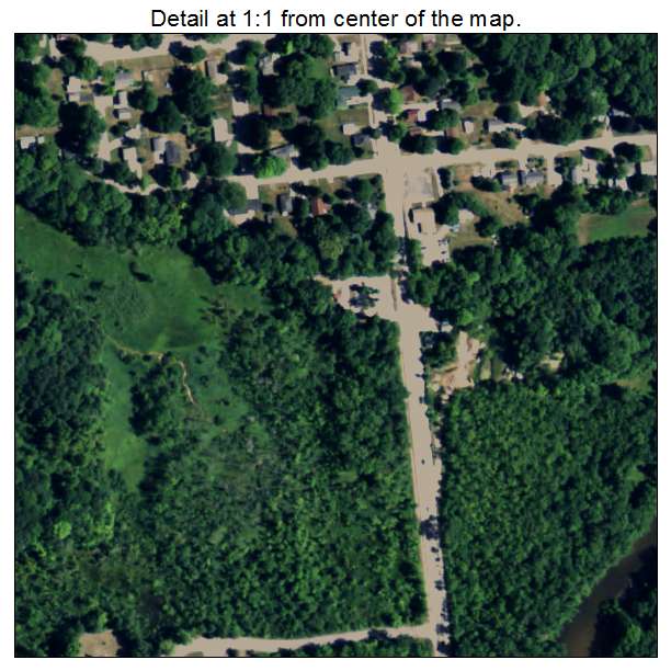 Scottville, Michigan aerial imagery detail