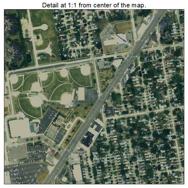 Southgate, Michigan aerial imagery detail