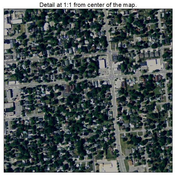 St Johns, Michigan aerial imagery detail