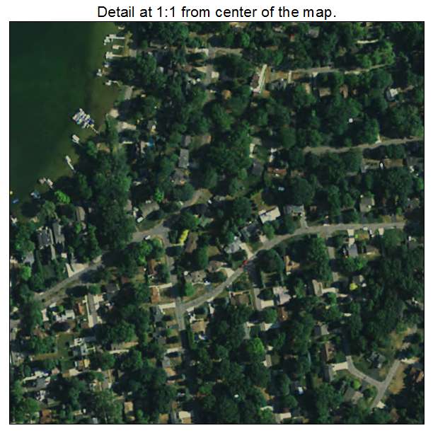 Sylvan Lake, Michigan aerial imagery detail