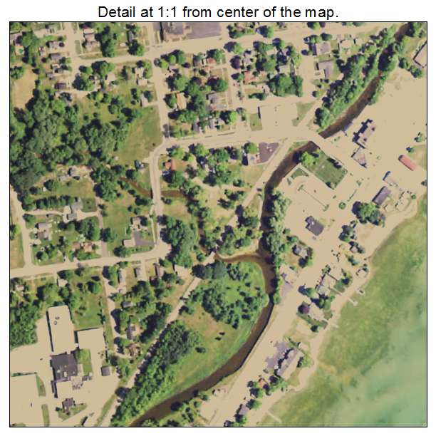 Tawas City, Michigan aerial imagery detail