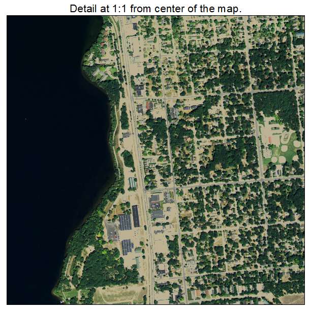 Traverse City, Michigan aerial imagery detail