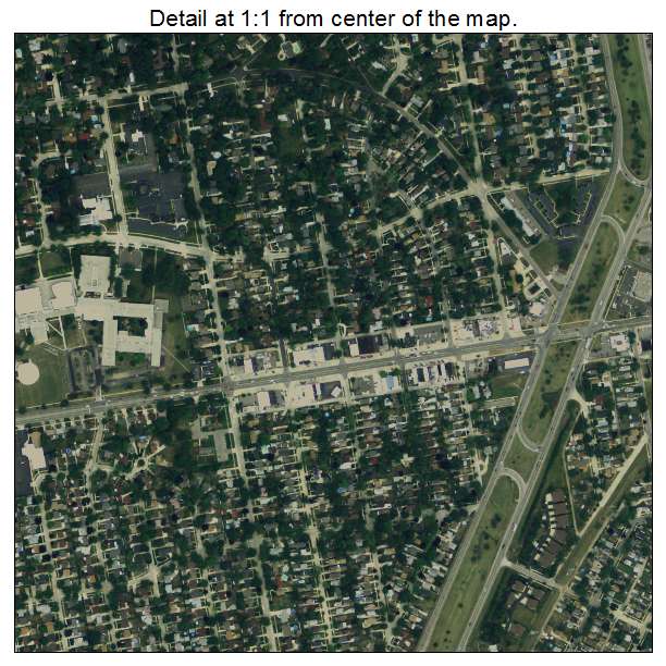Trenton, Michigan aerial imagery detail