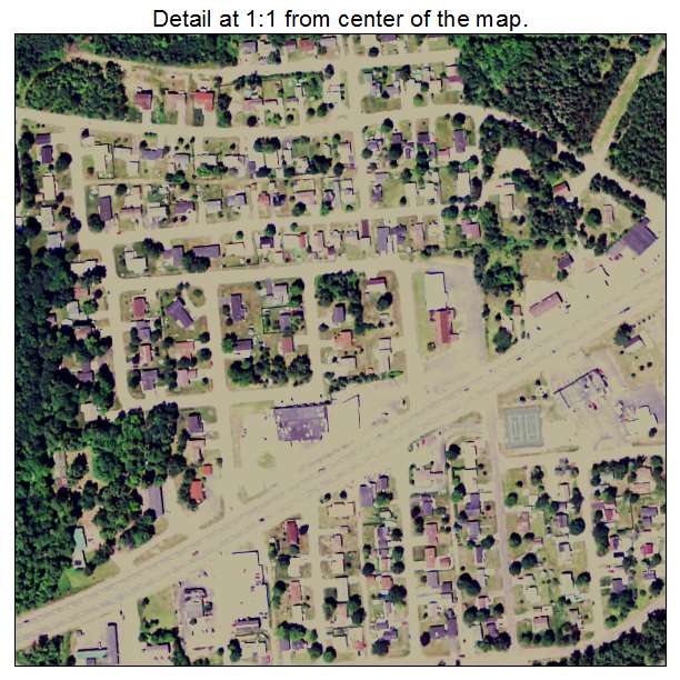 West Ishpeming, Michigan aerial imagery detail