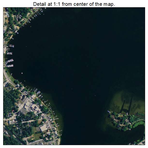 Whitmore Lake, Michigan aerial imagery detail