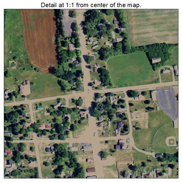 Whittemore, Michigan aerial imagery detail