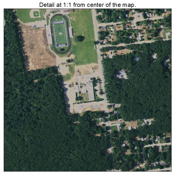 Wolf Lake, Michigan aerial imagery detail