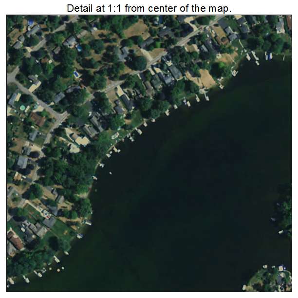 Wolverine Lake, Michigan aerial imagery detail