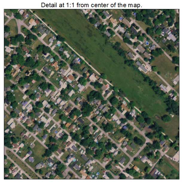 Woodland Beach, Michigan aerial imagery detail