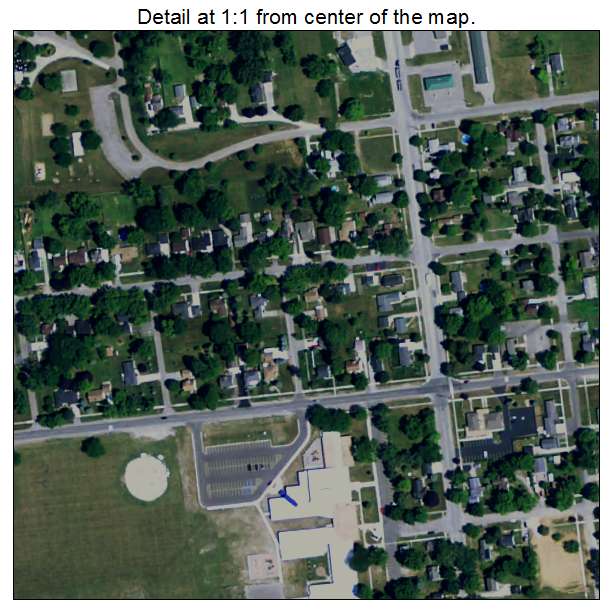 Zilwaukee, Michigan aerial imagery detail