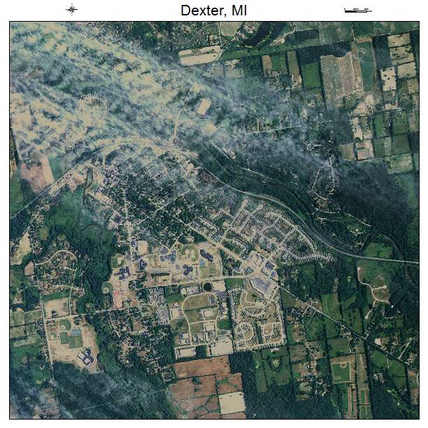 Dexter, MI air photo map