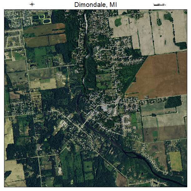 Dimondale, MI air photo map