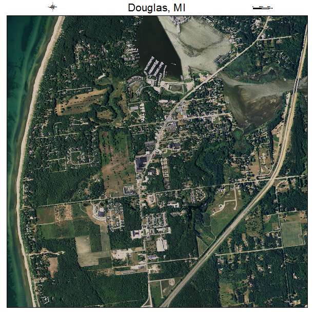 Douglas, MI air photo map