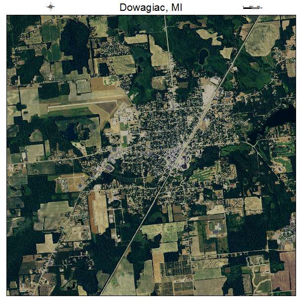 Dowagiac, MI air photo map