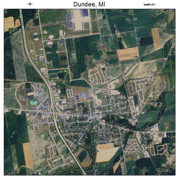 Dundee, MI air photo map