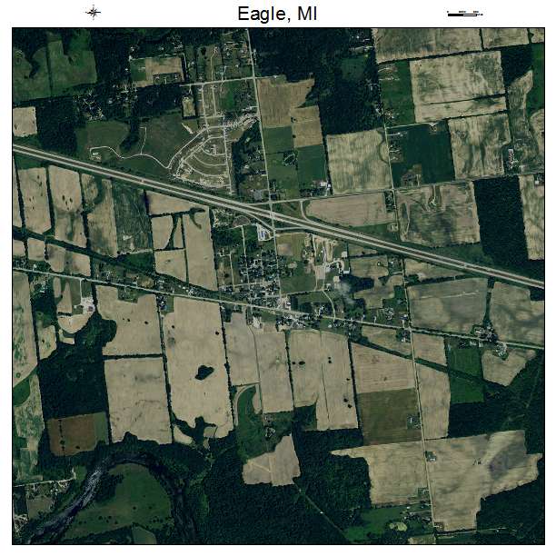 Eagle, MI air photo map