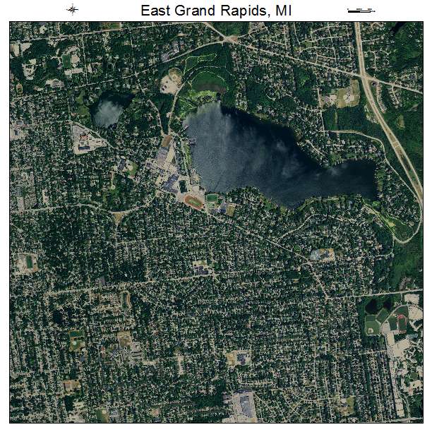 East Grand Rapids, MI air photo map