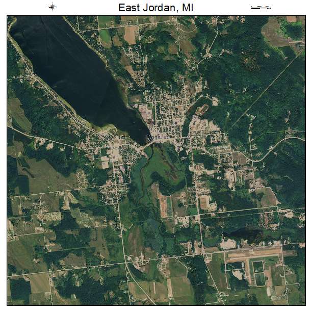 East Jordan, MI air photo map