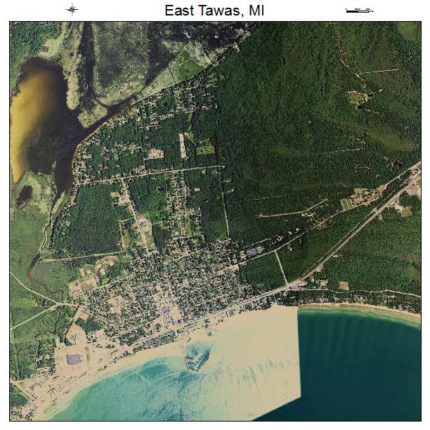East Tawas, MI air photo map