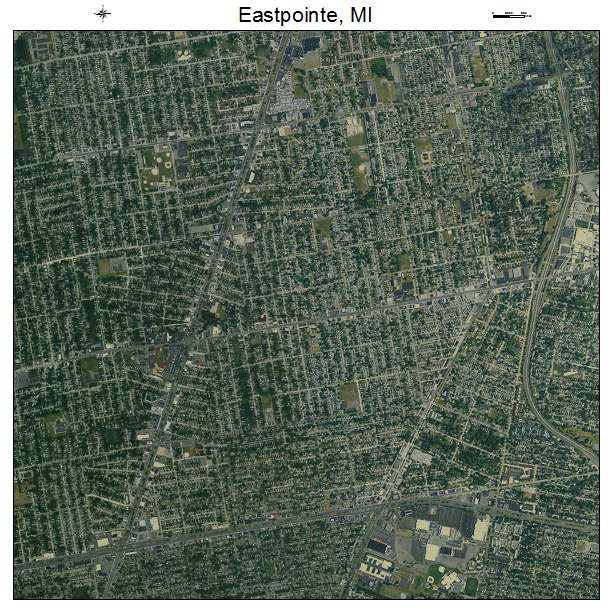 Eastpointe, MI air photo map
