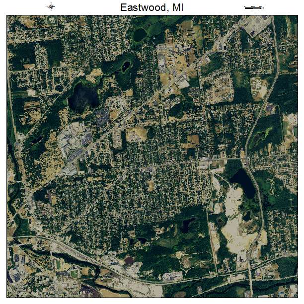 Eastwood, MI air photo map