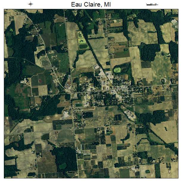 Eau Claire, MI air photo map