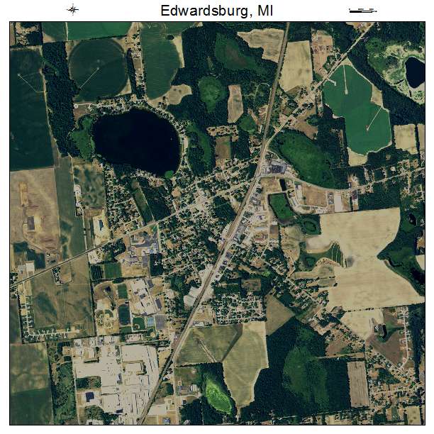 Edwardsburg, MI air photo map