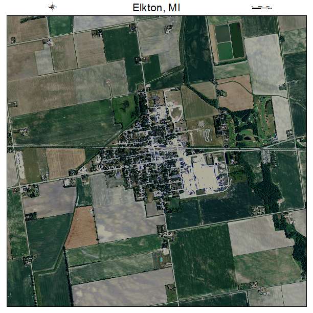 Elkton, MI air photo map