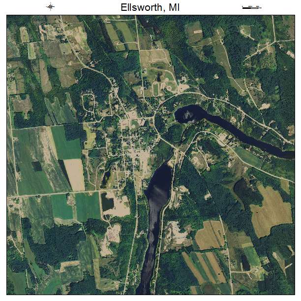 Ellsworth, MI air photo map