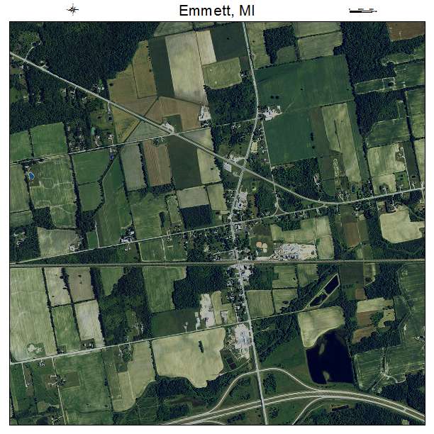 Emmett, MI air photo map