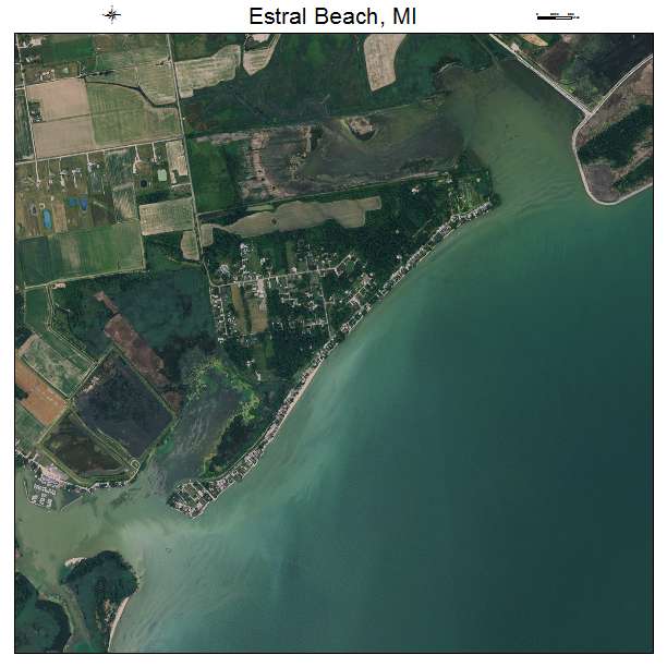 Estral Beach, MI air photo map
