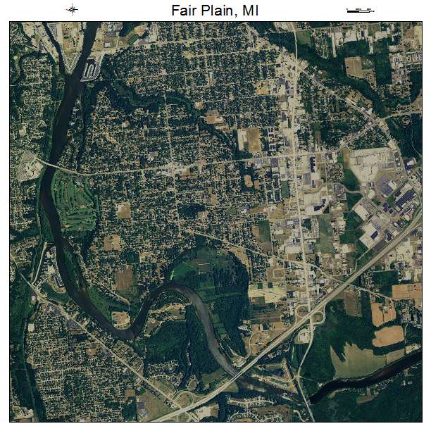 Fair Plain, MI air photo map