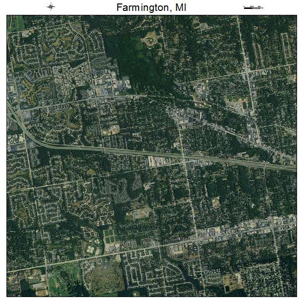 Farmington, MI air photo map
