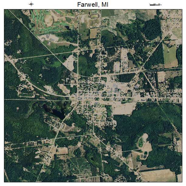 Farwell, MI air photo map